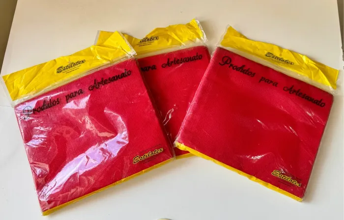 TECIDO ETAMINE PARA BORDADO ESTILOTEX 1,40 X 1,00 MT COR 69 VERMELHO NOVO !