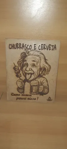 SOB ENCOMENDA : Quadro para área gourmet impressão a laser Einstein