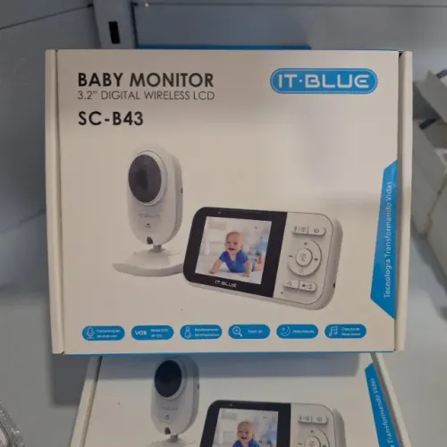 Babá Eletrônica Recarregável com Visão Noturna e Microfone
