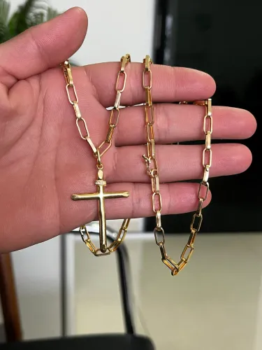 Corrente Grossa com Pingente Ouro18k 9.59g