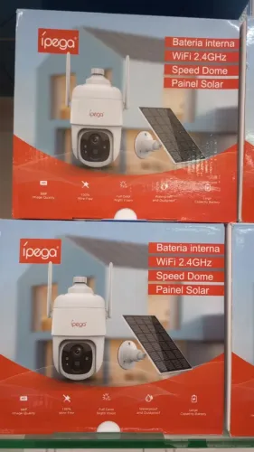 Camera De Segurança Ip Com Bateria C/ Recarga Solar Kp-ca189 Cor Branco