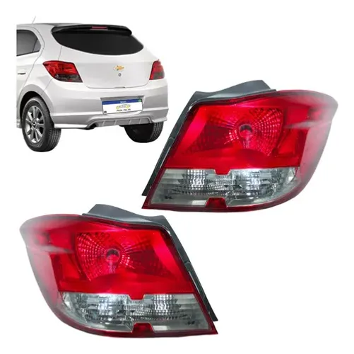 Par Lanterna Chevrolet Onix 2012 2013 2014 2015 2016 Fumê  Direito Vermelho