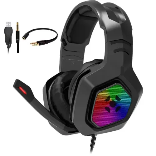Headset Gamer Fortrek Black Hawk New Edition RGB (Conexão 1XP3)(Com Adaptador P2)- WZetta