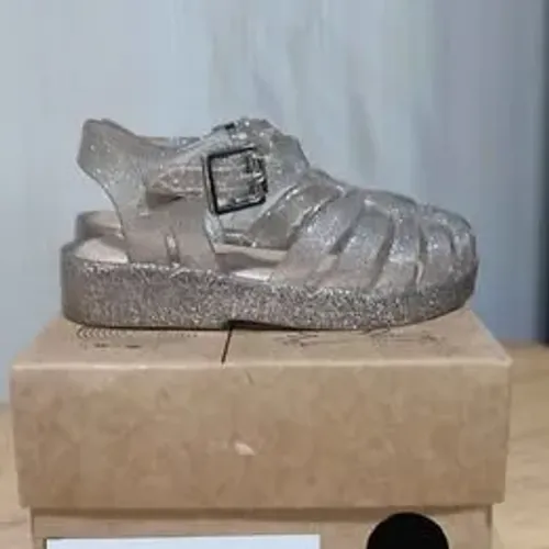 Melissa bebe transparente com glitter tamanho 19