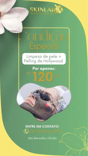 Limpeza de Pele + Peeling de Hollywood - Skinlabx