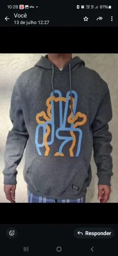 Moletom Cinza com Estampa Exclusiva