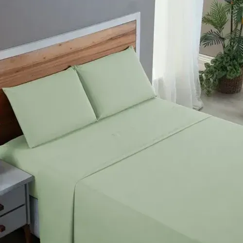 Jogo de Lençol para Cama Solteiro cor Verde Esmeralda