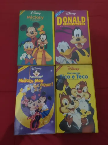 Lote VHS Disney - Mickey, Donald e Tico e Teco