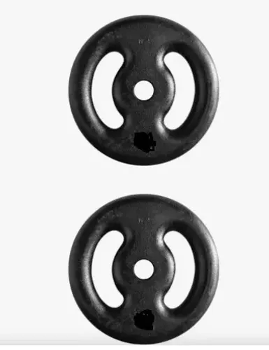 Kit Com 2 Anilhas Pintadas De 3 Kg Cada