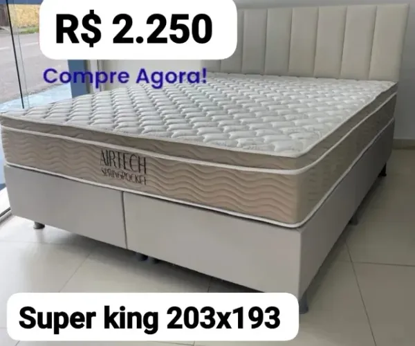 Cama super king molas ensacadas /// 2 travesseiros de brinde