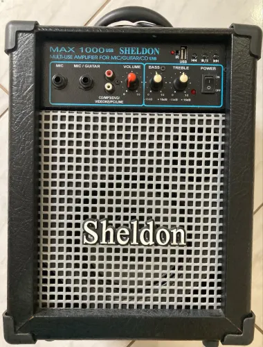 Amplificador Multiuso Sheldon Max 1000 USB sem Bluetooth Preto 127/220v (Usado)