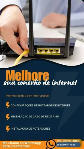 Técnico Instalador de Cabo Rj45 e Roteador