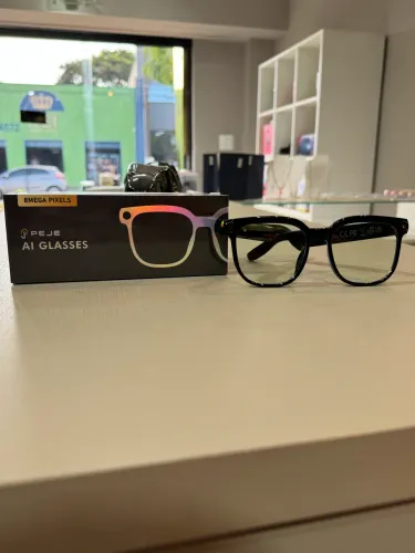 Óculos smart glasses com câmera de 8mp