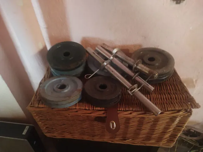 Kit anilhas e barra 
