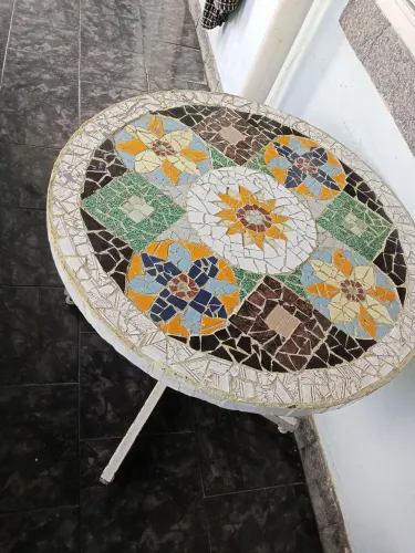 mesa mosaico uma mesa madeira duas pelo preço de uma