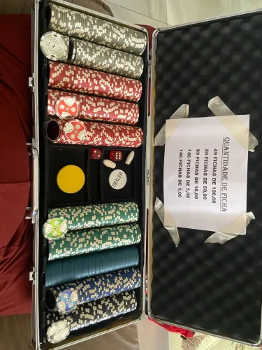 Maleta Poker profissional 500 fichas 