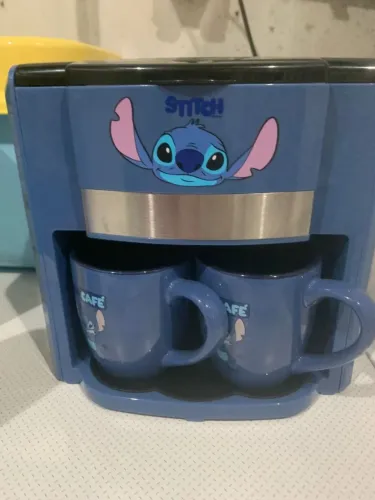 CAFETEIRA STITCH C/ 2 COPOS DO STITCH