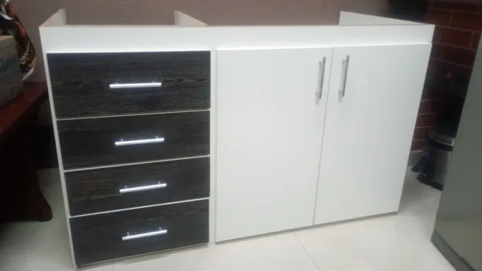 Pia mármore 1.20 MT com gabinete MDF