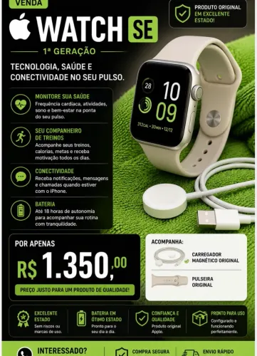 iPhone, Apple Watch, raquete de beach Tennis