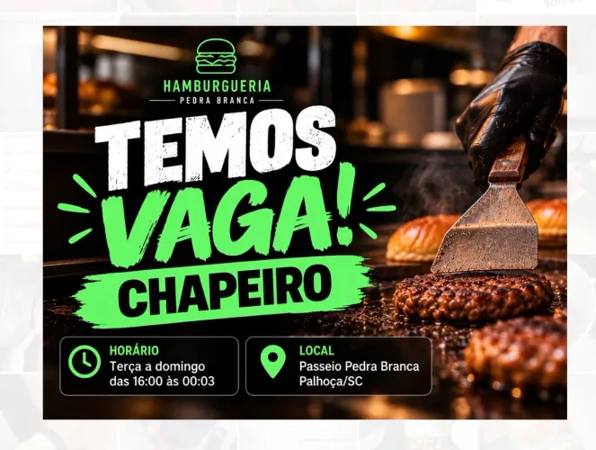Vaga CHAPEIRO - COZINHEIRO