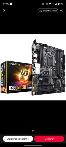 Placa mãe Gigabyte b360m ds3h