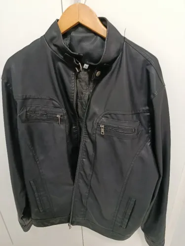Jaqueta de couro masculino XL