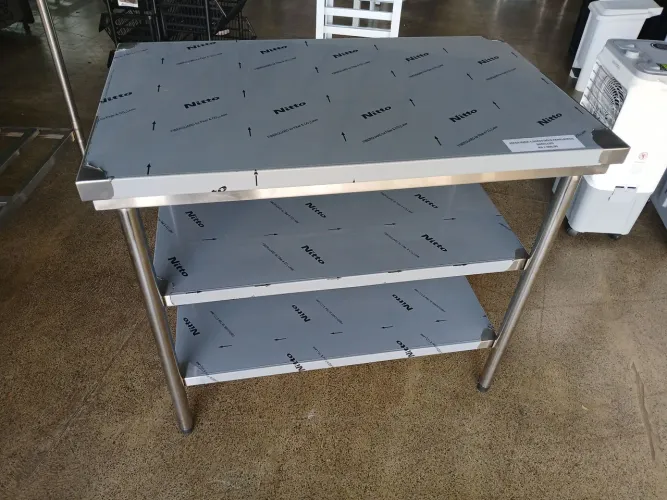 Mesa Inox 100x60 com 2 Paneleiros Reforçada