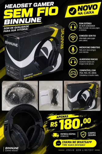 HEADSET BINNUNE BW06 SEM FIO
