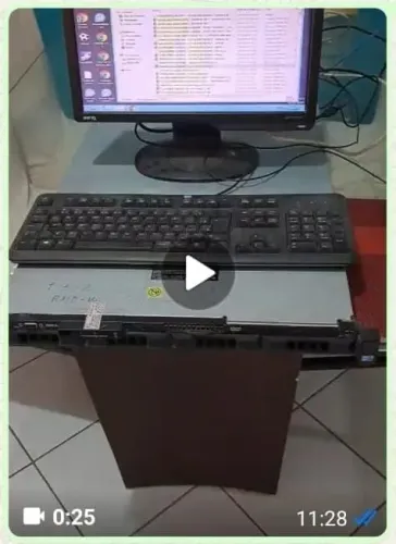 COMPUTADOR SERVIDOR DELL POWEREDGE R410 V2 COM PLACA MÃE NOVA PN: 01v648 / 1v648