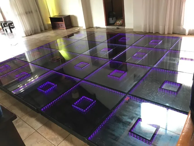 Piso de LED RGB para Festas e Eventos - 20 Módulos 1x1m