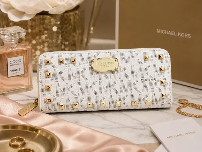 Carteira Maicon kors Jet Set Travel de Couro, Original e Nova