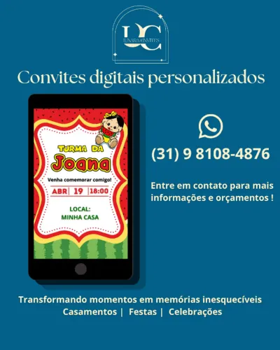CONVITES DIGITAIS INTERATIVOS PERSONALIZADOS