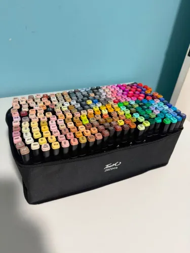 Conjunto com 262 canetas marcadoras, usadas apenas 1 vez