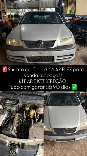 SUCATA DE GOL G3 AP 1.6 FLEX COMPLETO PARA VENDA DE PEÇAS!