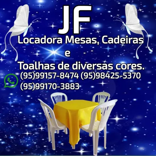 Aluga-se mesas,cadeiras e toalhas