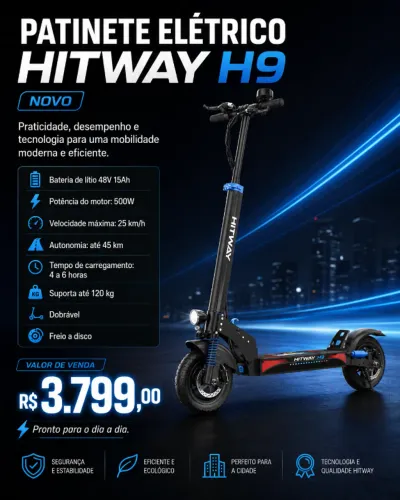 PATINETE ELÉTRICO HITWAY H9