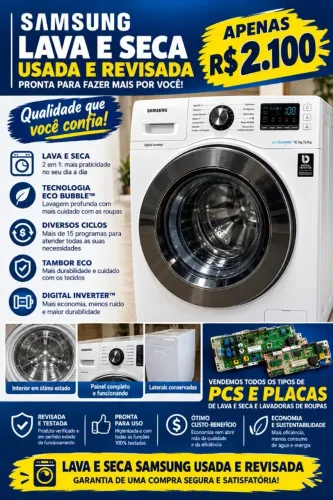 lava e seca samsung 10 kilos usada WD10M4453MW