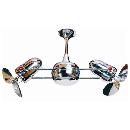 Ventilador De Teto Aco Aluminio Cromado 127V Duplo Dinamico