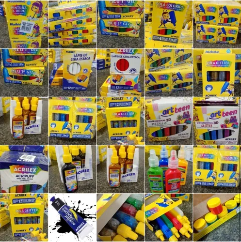 Material de Papelaria / Lote Acrilex