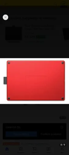 Mesa Waccon One media preta com vermelho