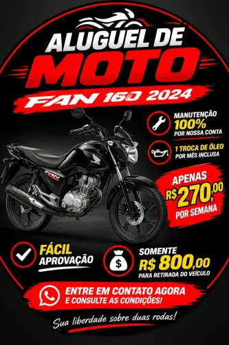Aluguel de moto - locação de motos