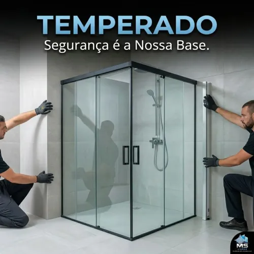 Box em vidro temperado