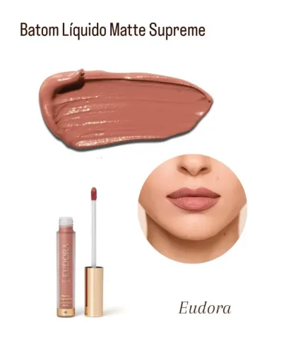 Batom Líquido Eudora Matte Supreme Nude Conforto