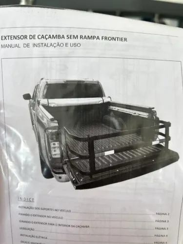 Extensor Caçamba Nissan Frontier 2023 2024 Divisor Cargas Modelo ED Original Nissan