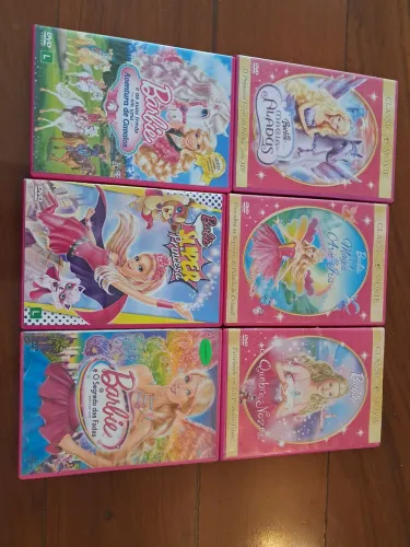 Lote 6 Dvds Barbie usados