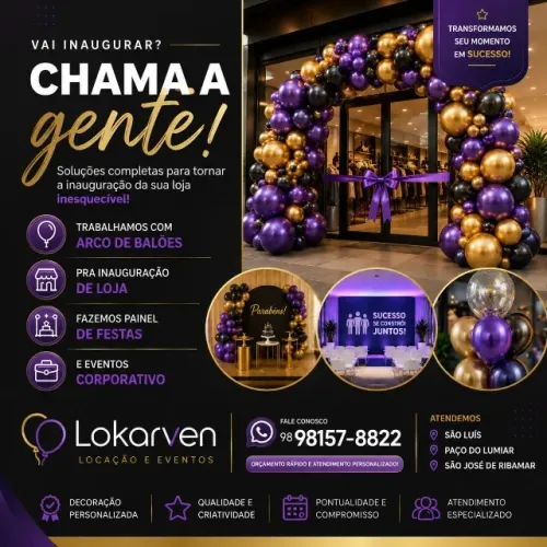 ARCOS DE BALOES PRA INAUGURAÇOES E EVENTOS EM GERAL
