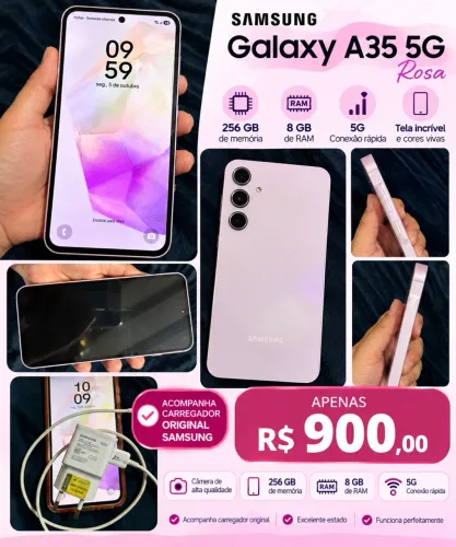 Samsung Galaxy A 35 Rosa 256GB 8GB RAM