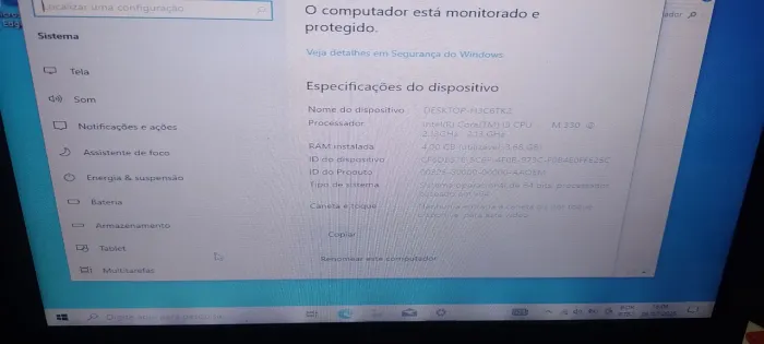 Sony vaio vpcs130gb com defeito.