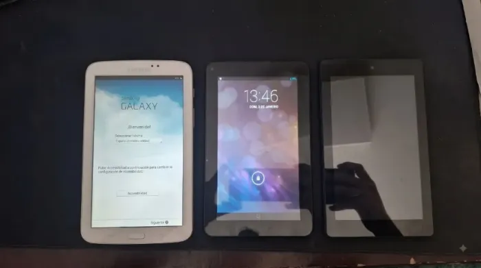 Lote com 3 Tablets (CCE funcionando + Samsung e Amazon Fire p/ peças ou conserto)