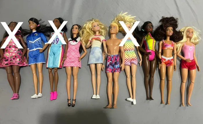 Barbies sem acessórios 